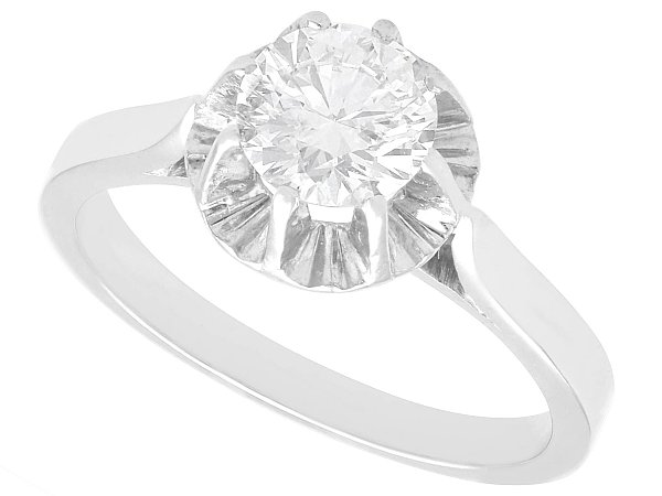 8 Claw Diamond Solitaire Ring 
