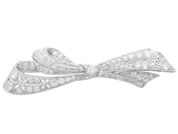 1930s Diamond Bow Brooch UK