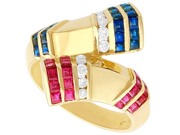 Vintage Gold and Gemstone Ring