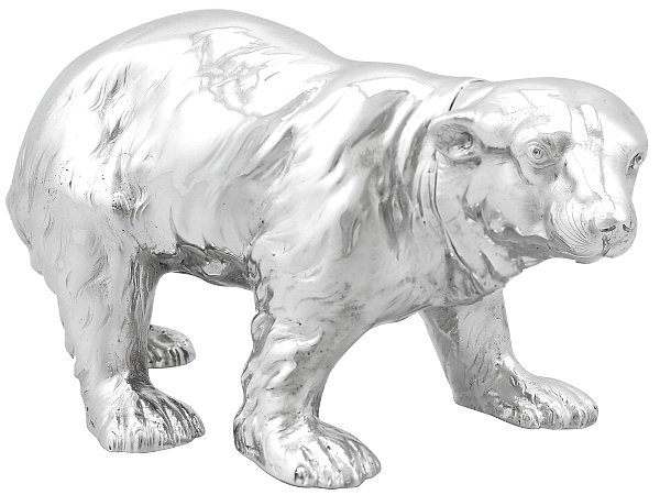 Silver Bear Sugar Box