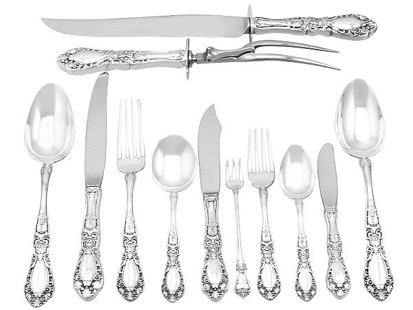 68 Piece Cutlery Set Antique Silver