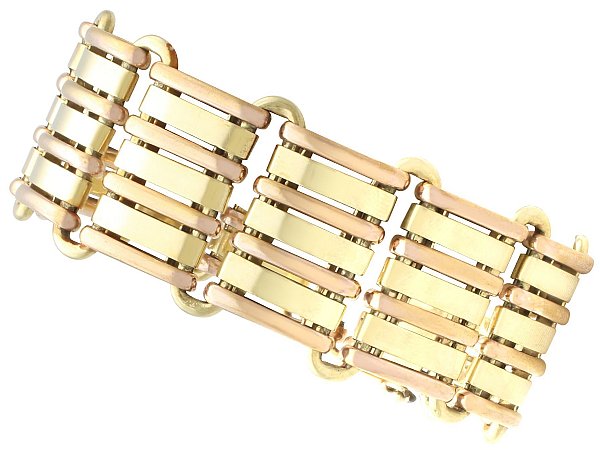 Rose and Yellow Gold Bracelet Antique 