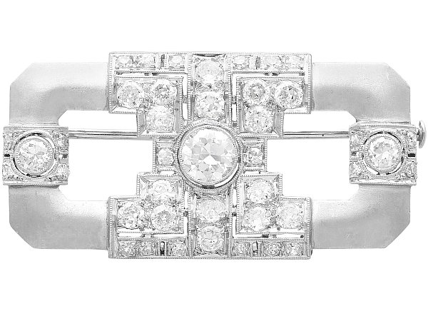 Platinum Art Deco Diamond Brooch