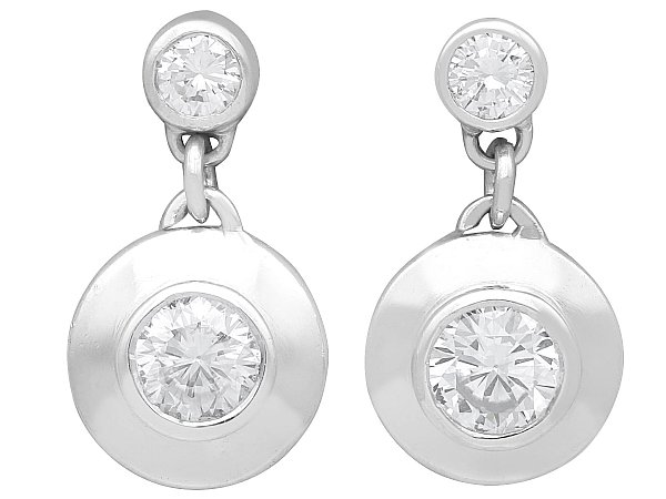 Vintage Diamond Drop Earrings UK