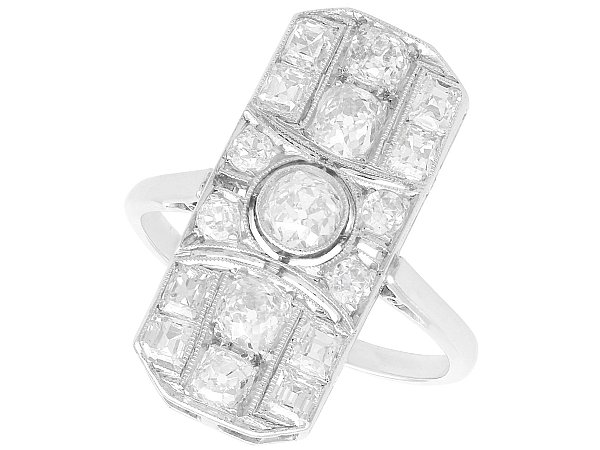 Antique Platinum Dress Ring Diamond