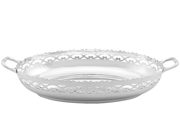 1930s Silver Bread Dish