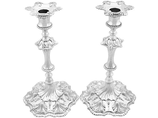 1700s Silver Candlesticks