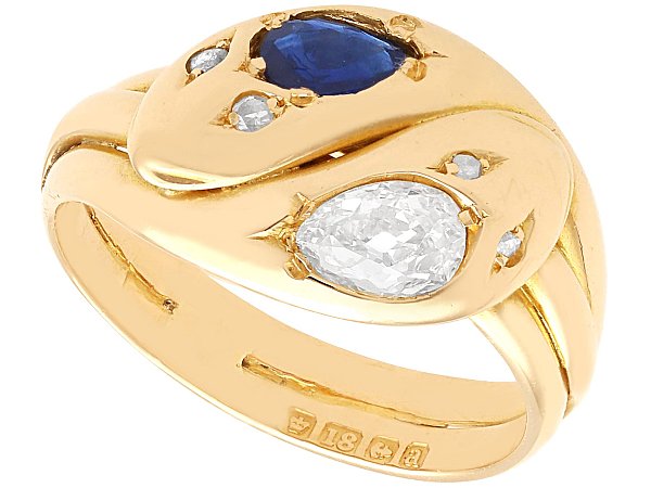 Victorian Snake Ring Gold 18k for Sale