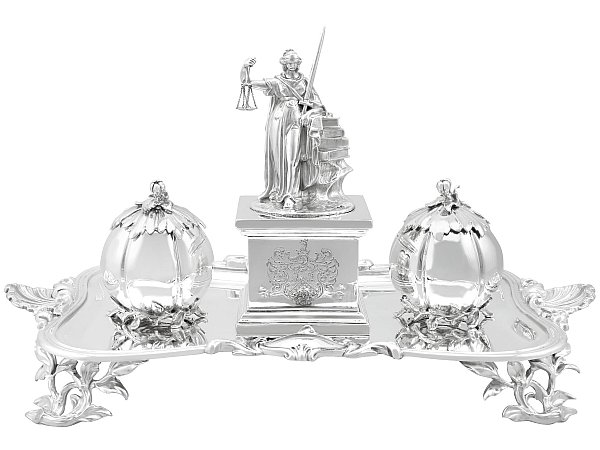 Victorian Inkstand in Sterling Silver