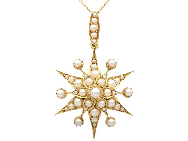 1920s Seed Pearl Pendant