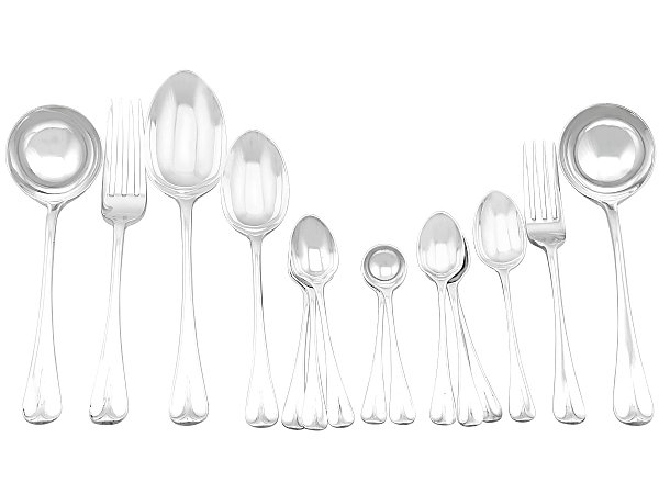 Edwardian Silver Flatware Set