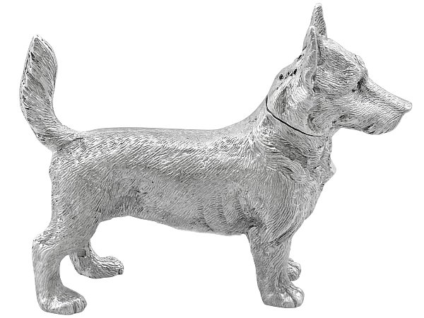 Rare Sterling Silver Dog Pepperette