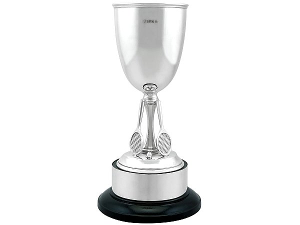 Tennis Theme Silver Trophy