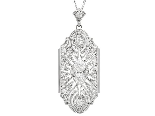 Multi Diamond Art Deco Pendant