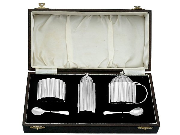 Boxed Vintage Condiment Set