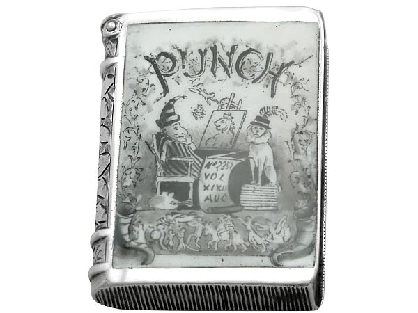 19th Century Silver & Enamel Vesta Case