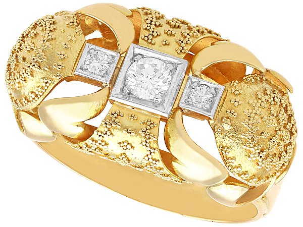 Yellow Gold Art Deco Ring