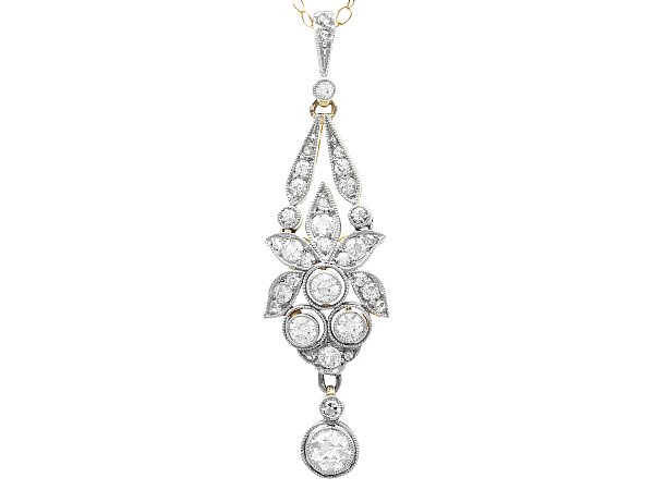 Antique Edwardian Multi Diamond Pendant