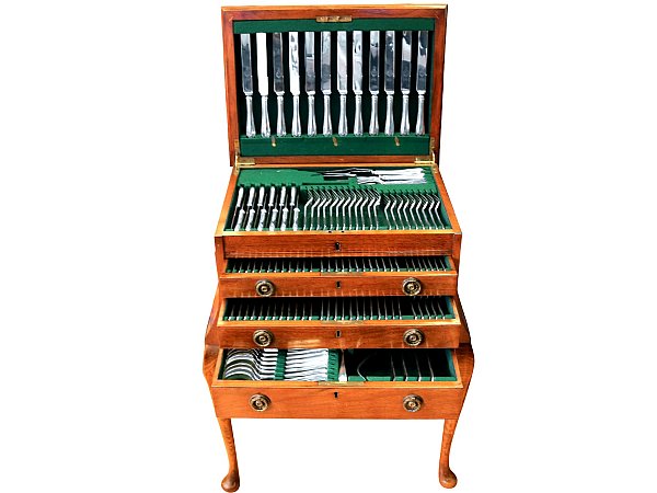 Table Canteen of Silver Cutlery for 12