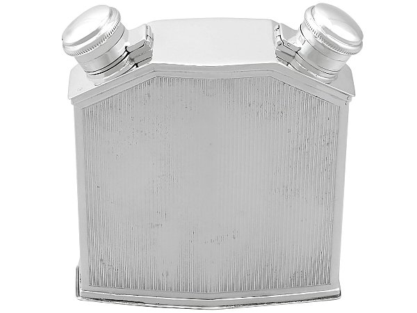Antique Silver Double Flask