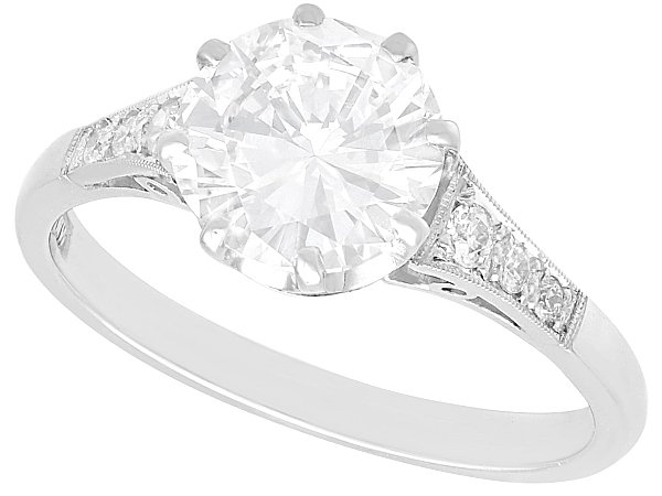 D Coloured Diamond Solitaire Ring UK