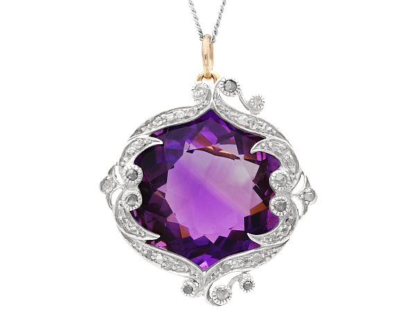 Victorian Amethyst Pendant Necklace for Sale