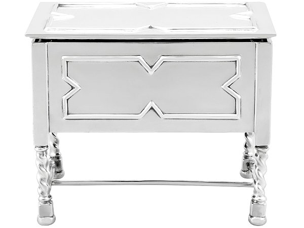 Sterling Silver Trinket Box Antique