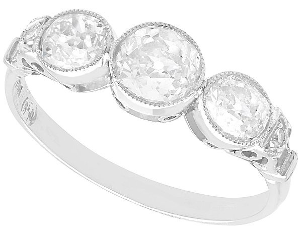 platinum trilogy engagement ring for sale