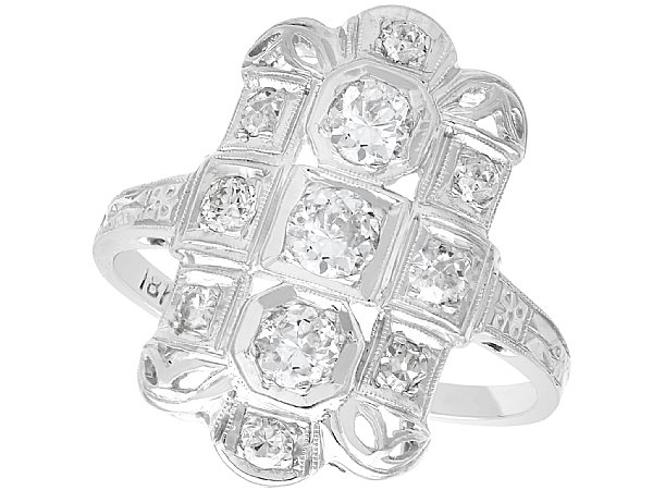 18K White Gold Diamond Ring