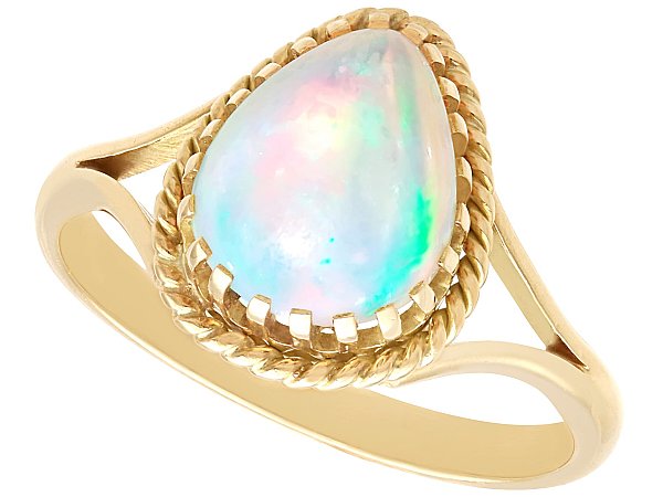 Cabochon Opal Ring in Yellow Gold for Sale