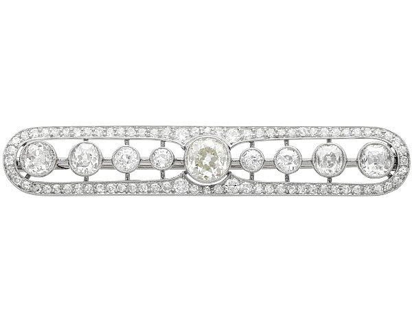 Edwardian Diamond Brooch in Platinum