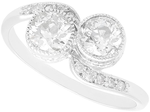Edwardian Diamond Twist Ring for Sale