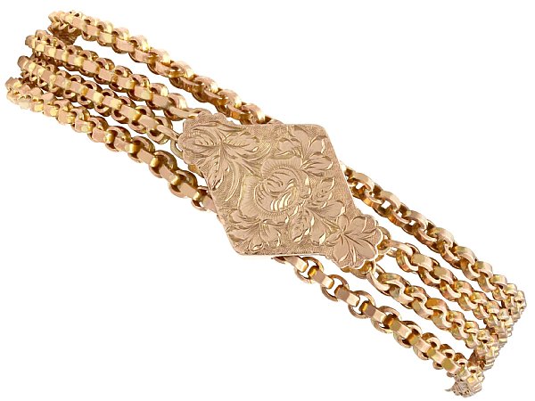 Victorian 9ct Gold Chain Bracelet for Sale