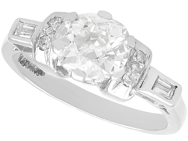 1930s Platinum Engagement Ring for Sale