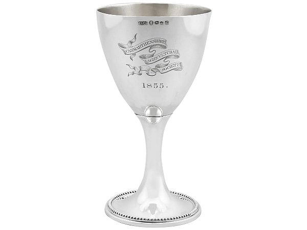 Antique Silver Engraved Goblet