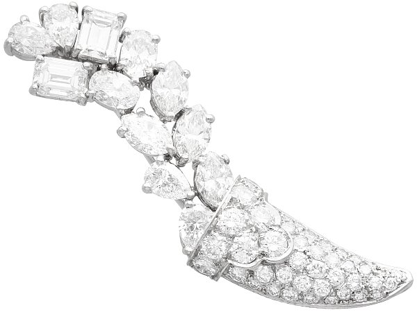 Diamond Cornucopia Brooch