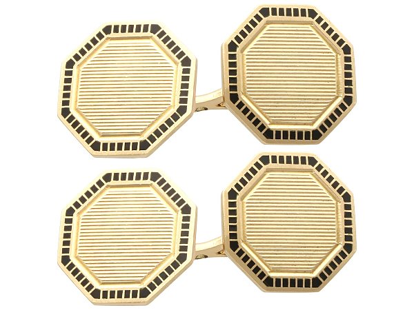 Cartier Gold Octagonal Cufflinks