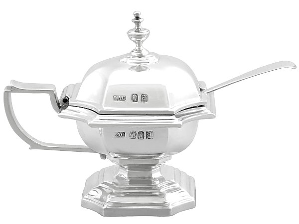 Britannia Silver Mustard Pot