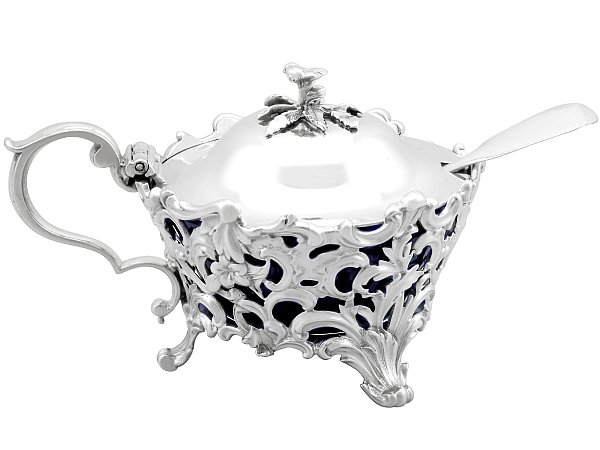 Victorian Mustard Pot in Sterling Silver