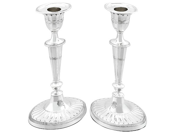 Oval Base Silver Candle Holders UK