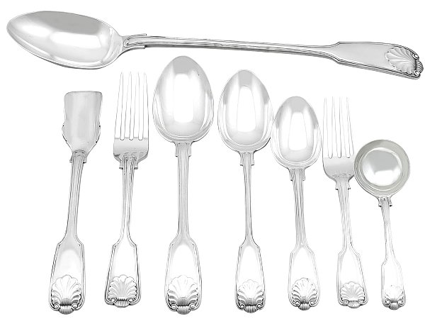 Edwardian Silver Canteen of Cutlery for 12