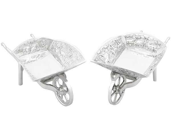 Silver Wheelbarrow Dishes