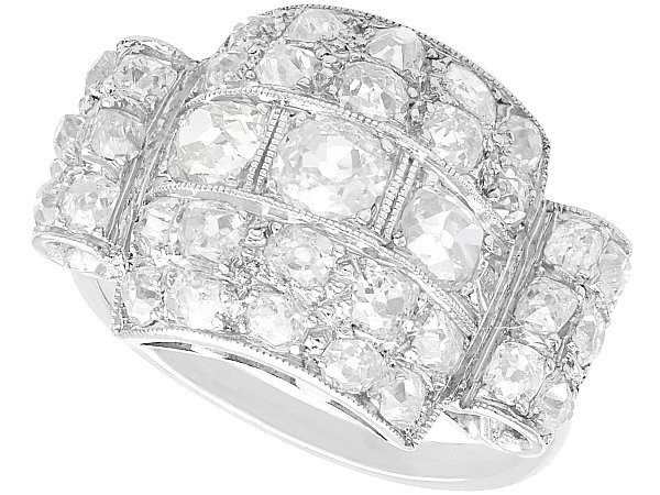 Art Deco Diamond Dress Ring Platinum