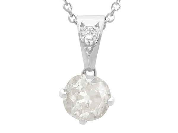 Old European Cut Diamond Pendant for Sale