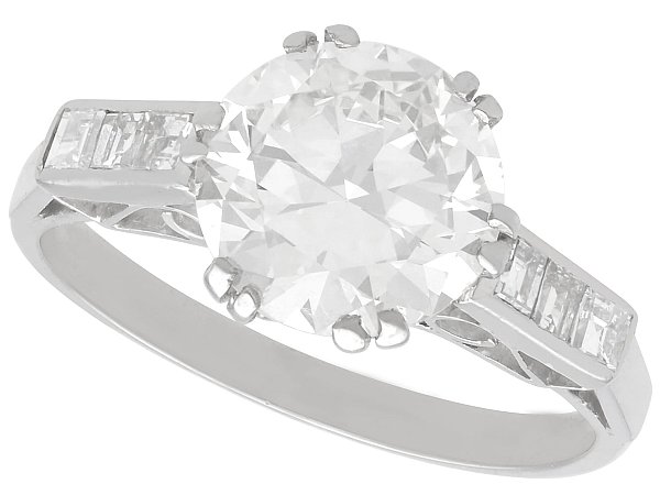 Old European Cut Diamond Engagement Ring