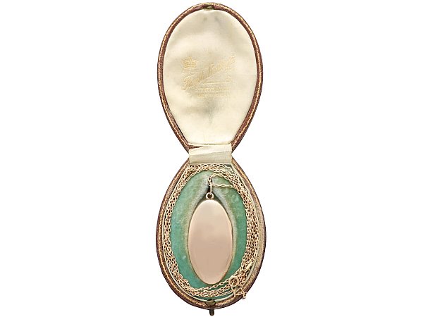 Oval Plain Gold Locket for Sale