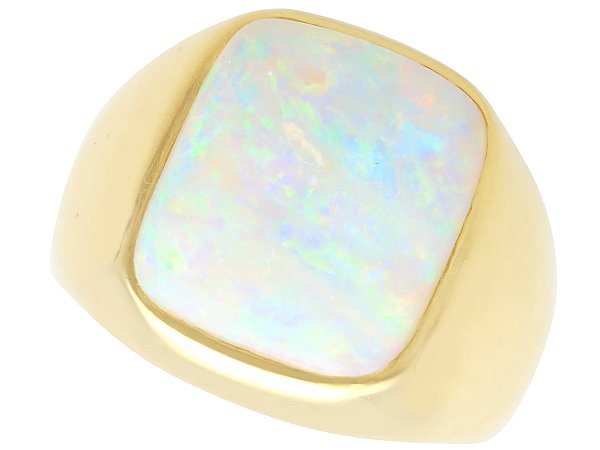 Mens Opal Ring in Yellow Gold for Sale