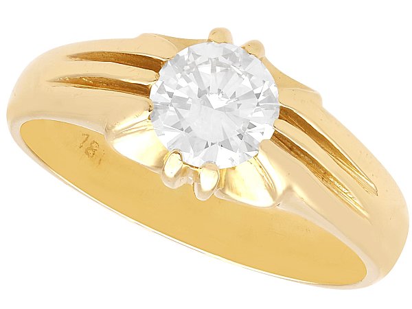 Gents Antique Diamond Solitaire in Gold