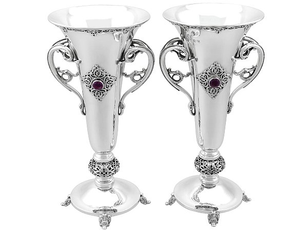 Lindisfarne Silver Vases