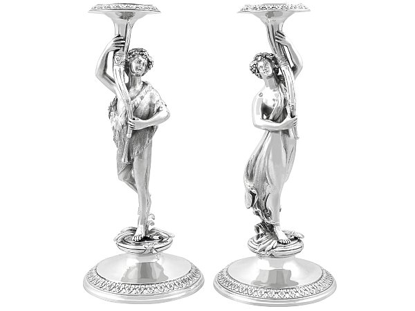 Victorian Silver Candle Holders London